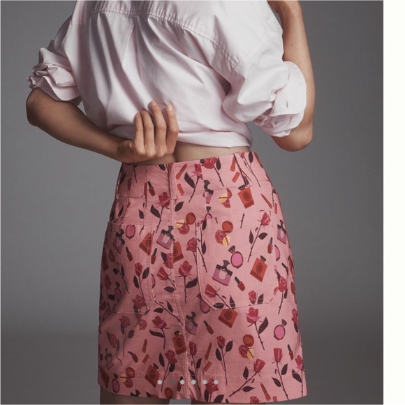 NWT Anthro Maeve Colette Anisa Makhoul Skirt💄 - Picture 3 of 15